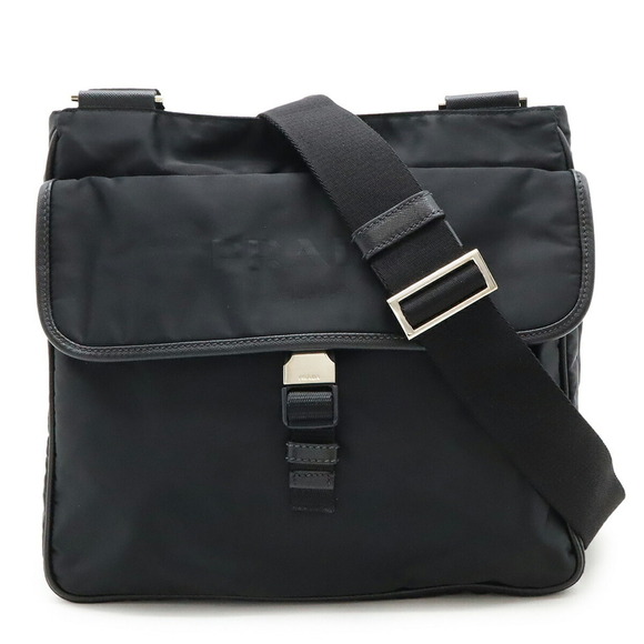 PRADA Black Leather Shoulder Bag - Picture 1 of 8